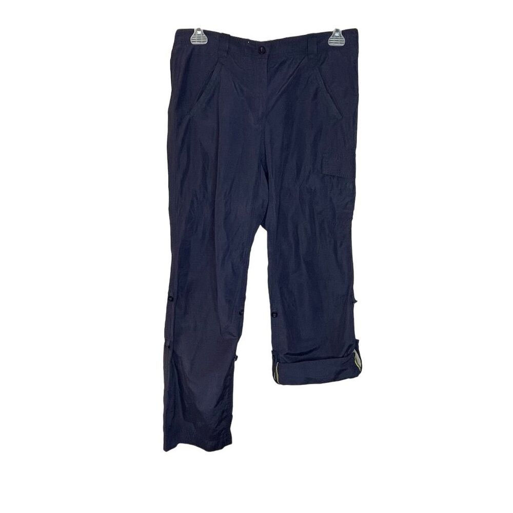 Lands' End Women's Convertible Hiking Pants Navy Blue Size 12 Casual